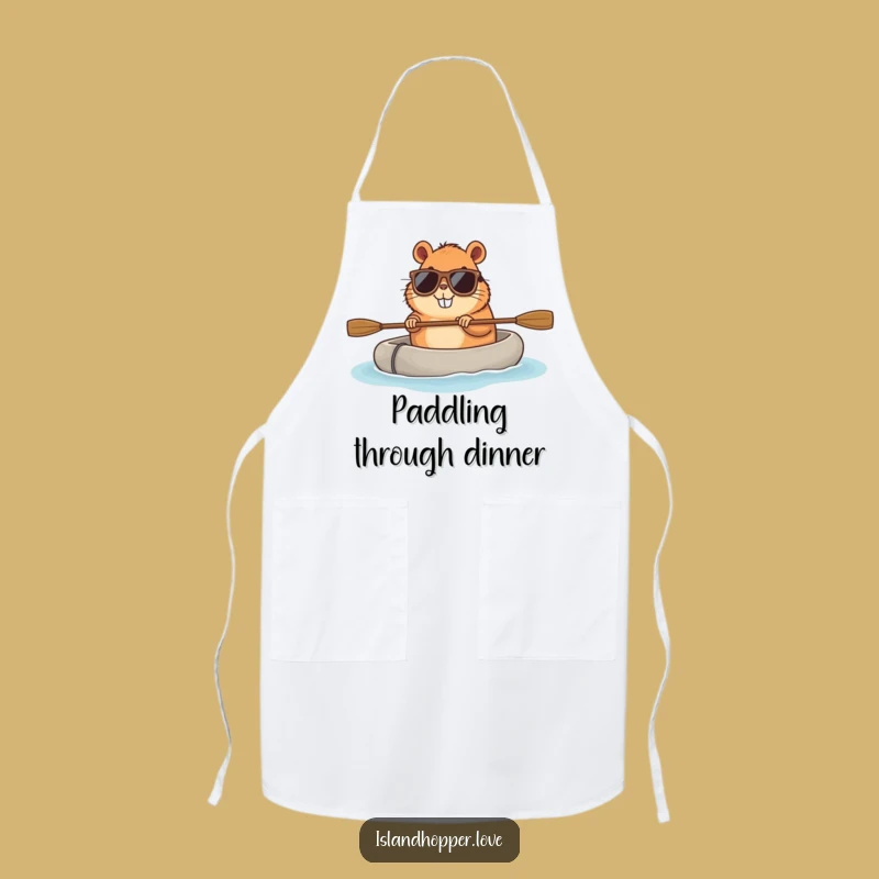 Funny Capybara Sunglasses Raft Apron - Hilarious Kitchen Chef Gift