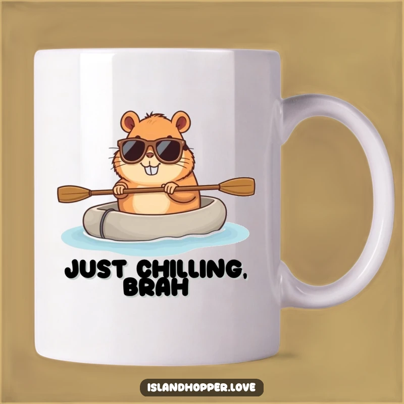 Funny Capybara Sunglasses Raft Mug - Hilarious Cool Animal Gift