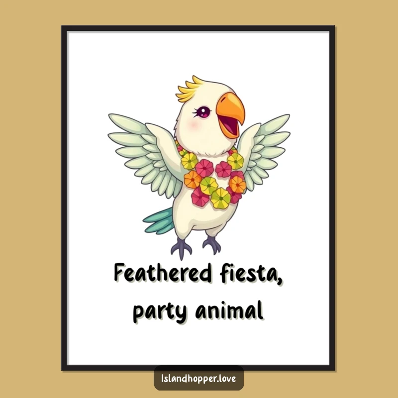 Free Printable Parrot Wall Art: Giddy Lei Design for a Festive Downloadable Decor