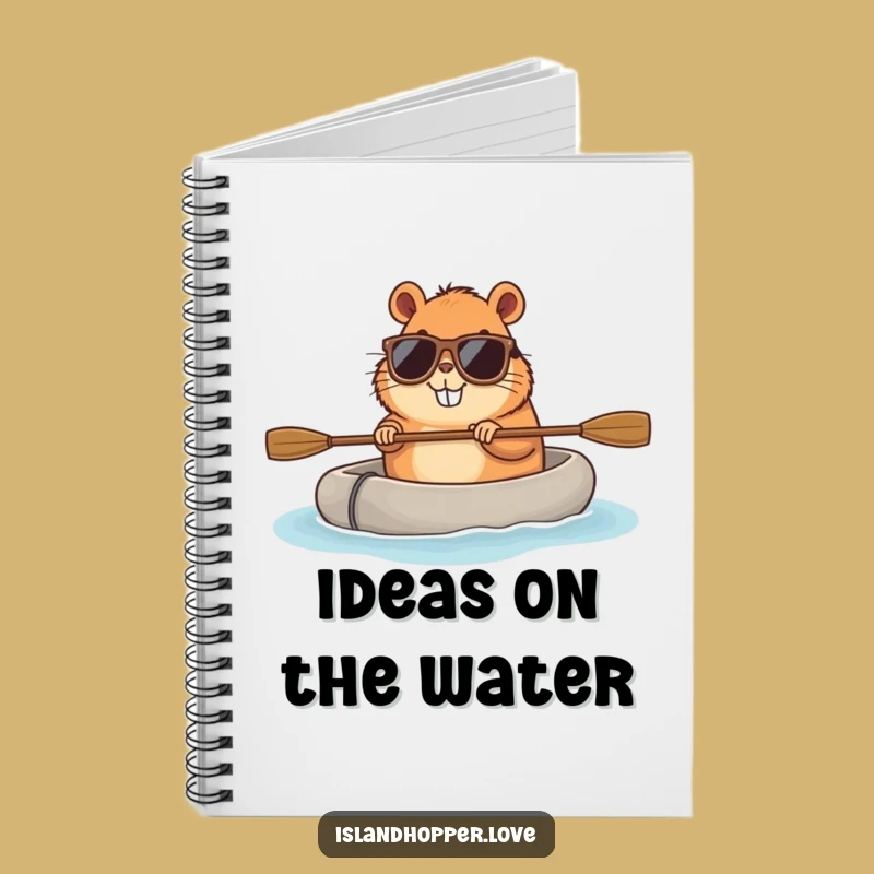 Funny Capybara Sunglasses Raft Notebook - Hilarious Journal Gift