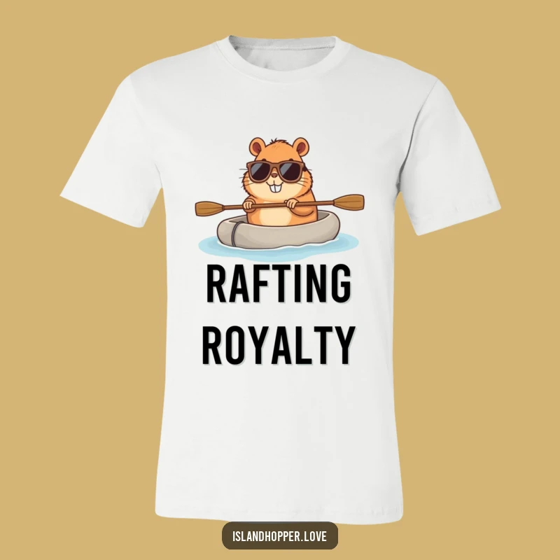 Funny Capybara Sunglasses Raft T-Shirt - Cool & Hilarious Animal Tee Gift